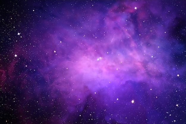 Foto espacio astral con nebulosa brillante.