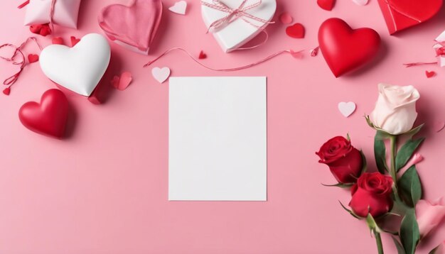 Espacio de copia de la maqueta del día de San Valentín