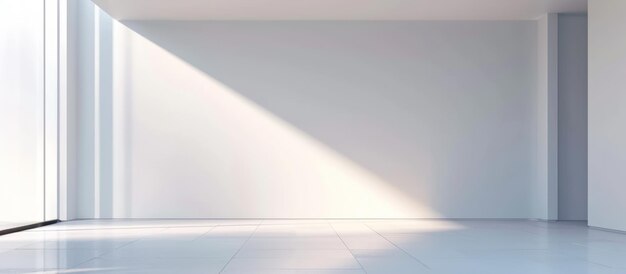 Espacio de diseño interior blanco vacío moderno con luz cálida oculta imagen generada por IA