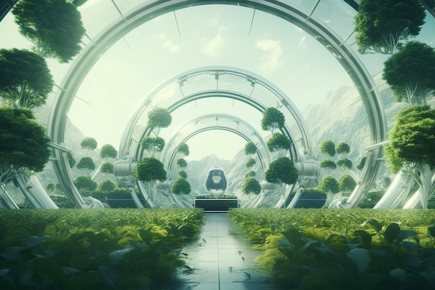 Espacio sostenible de cultivo en invernadero futurista pl 00100 03