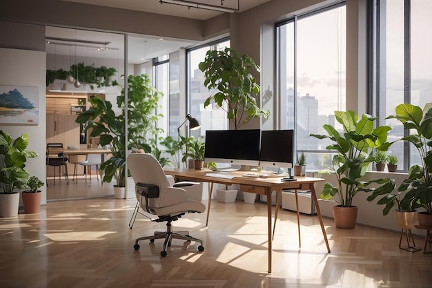El espacio de trabajo virtual de oficina efímero que cambia con su imaginación