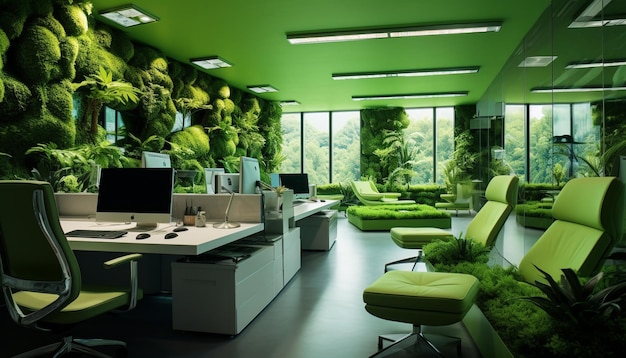 Foto espacio verde para oficinas