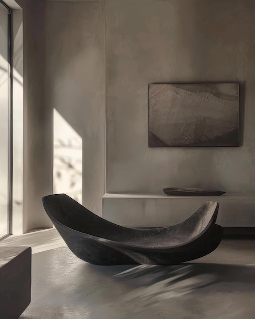 Espacios de vida minimalistas contemporáneos basados en una composición de sofá