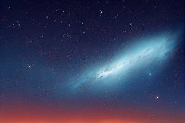 Espaço colorido do céu noturno. nebulosa e galáxias no espaço. fundo do conceito de astronomia.