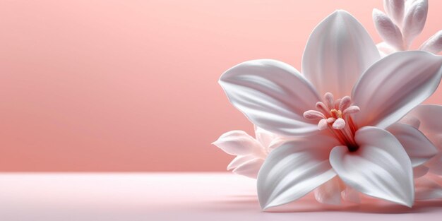 Espaço de cópia de fundo de flor de jasmim por ferramentas generativas de IA