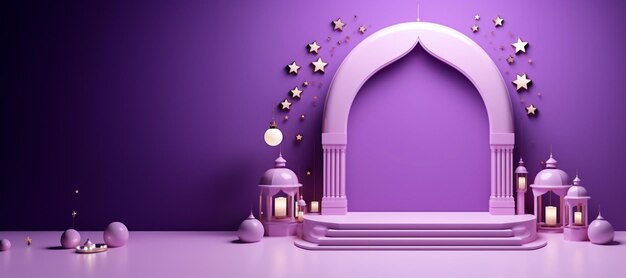 Espaço de cópia de fundo islâmico para texto Conceito de feriado islâmico ou Ramadan com espaço de cópia para texto