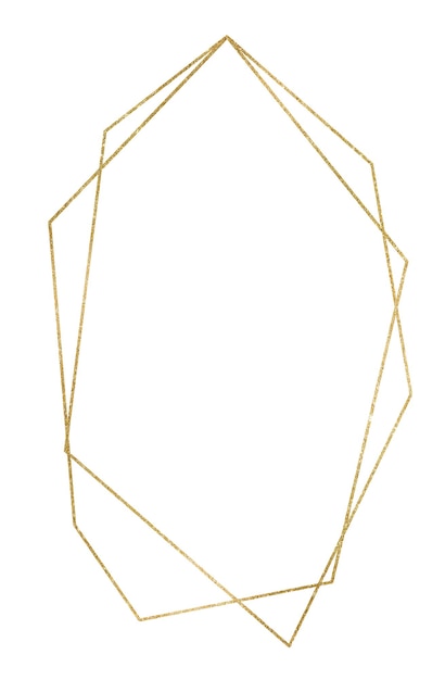 Espaço de cópia de moldura oval geométrica dourada Ilustração isolada de casamento ou feriado brilhante e brilhante