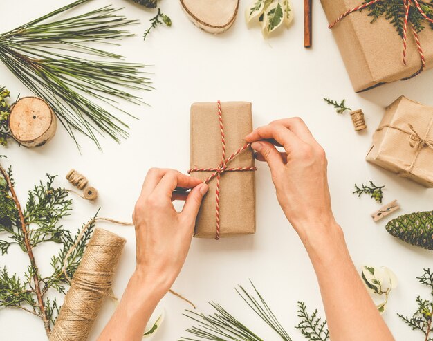 Espaço de decoração de Natal para texto