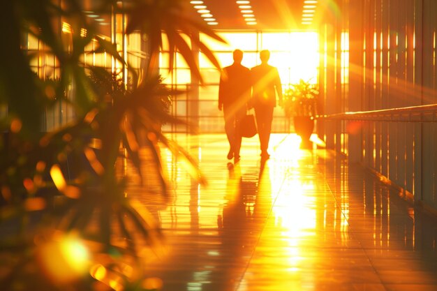 Espaço de escritório moderno com plantas e salas brilhantes para trabalho de startup ambiente perfeito simples