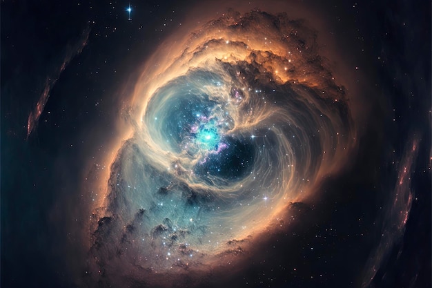 Foto espaço do céu noturno. nebulosa e galáxias no espaço