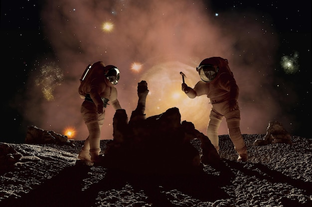 Foto espaço do traje espacial