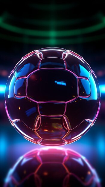 Banner para o site ganhos de apostas esportivas em apostas jogos de azar  bola de futebol neon em branco para cabeçalho de pôster publicitário para  site design moderno ilustração 3d espaço de