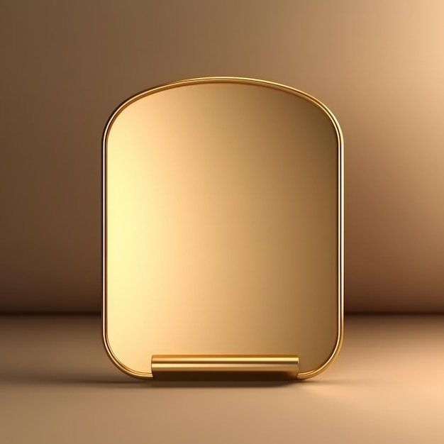 Espaço reservado em branco de luxo dourado para maquete de logotipo