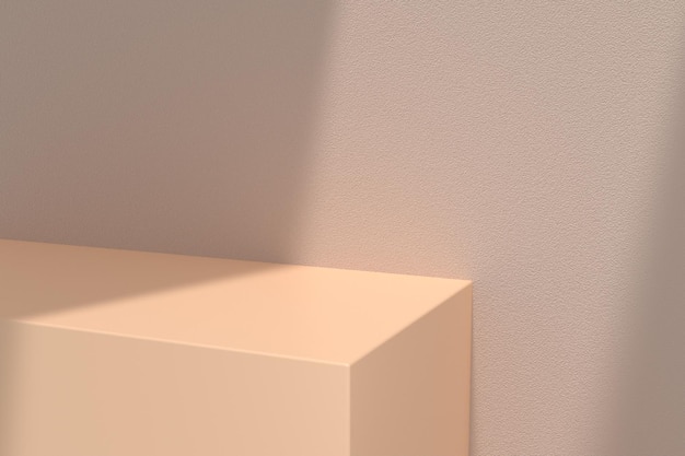 Espaço vazio minimalista para renderização em 3d de exibição de produto