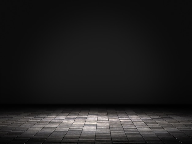 Foto espaço vazio, produto vitrine holofotes sobre fundo. renderização em 3d