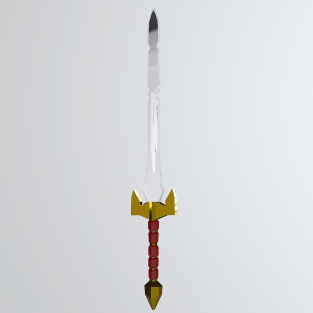 Espada aislada sobre fondo blanco