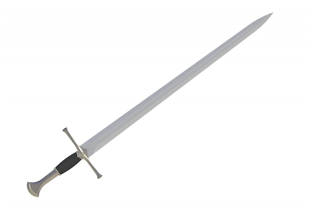 La espada en blanco