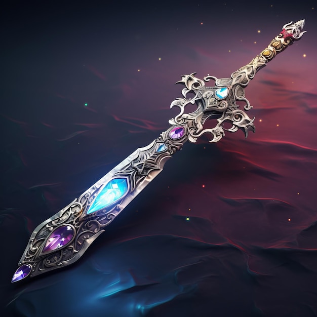 La espada del encantador de las joyas Una deslumbrante espada de mazmorras y dragones
