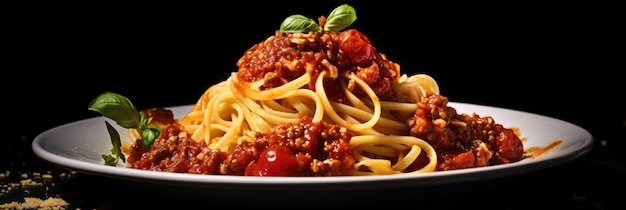 Espagueti Bolognese vegano en un fondo transparente aislado Png