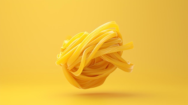 Foto espagueti en movimiento fideos voladores en el aire adecuados para temas de fideos de comida o espagueti