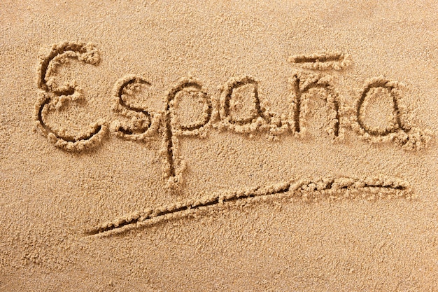Espana Espanha praia sinal de areia