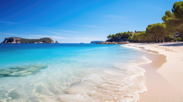 Foto espanha praias de mallorca areia ilustração costa da ilha paisagem oceano férias europa espanha praias da mallorca areia