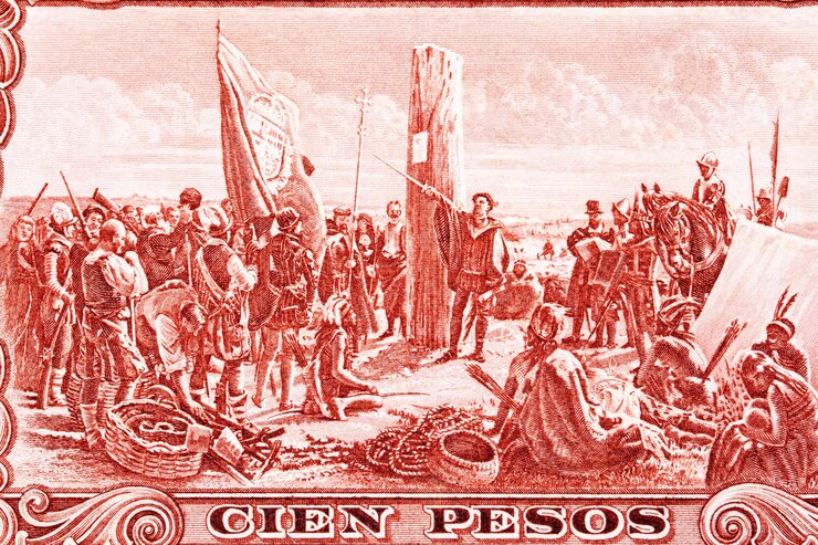 Foto espanhóis e indianos do antigo dinheiro argentino