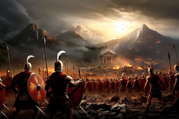 Espartanos nas Termópilas Última resistência contra os persas