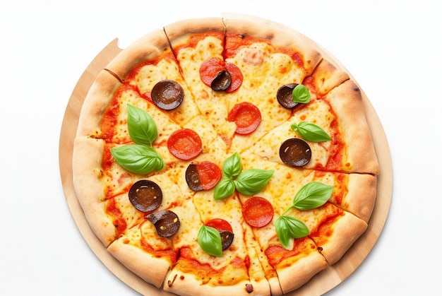 Especial y deliciosa pizza con tomates