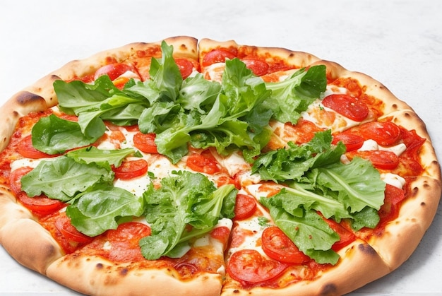 Especial y deliciosa pizza con tomates