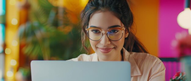 Foto especialista em marketing latino irritado trabalhando em um computador portátil em um escritório criativo ocupado bela diversa gerente de projeto feminina hesitando antes de responder a um e-mail