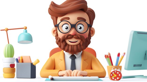 Especialista en incorporación de clientes Simplificación de nuevas cuentas 3D Icon de dibujos animados bonito Mejoramiento de la experiencia del cliente