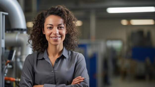 Foto especialista industrial comprometido com soluções inovadoras