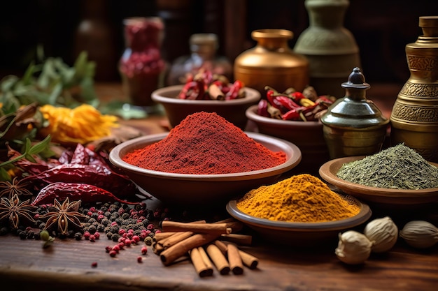Especias aromáticas utilizadas en la cocina turca