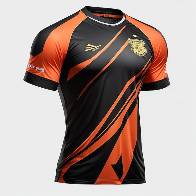 Foto especificação maquete de esportes de futebol esports gaming tshirt jersey gerada por ia