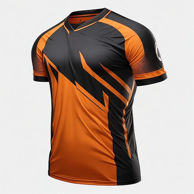 Especificação Maquete de esportes de futebol Esports Gaming TShirt Jersey gerada por IA