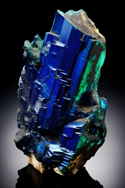 Foto espécimes impressionantes de mineral azurita exibindo intenso tom azul profundo e formação natural