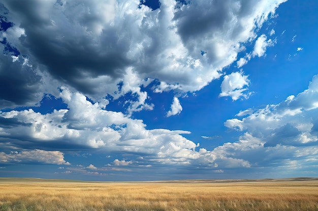 El espectacular cielo sobre una vasta pradera abierta