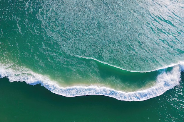 Espectacular foto de dron de la playa para un concepto refrescante y tranquilo