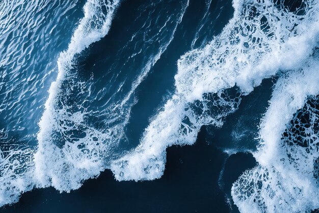 Espectacular foto de dron de la playa para un concepto refrescante y tranquilo