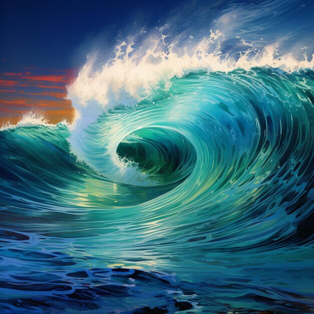 Espectacular imagen de agua en 3D impresionante realismo