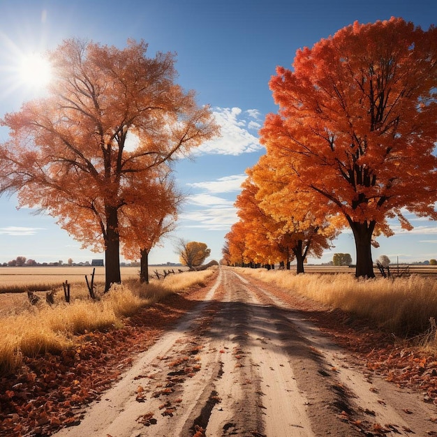 Espectacular sueño de arce paisaje de otoño Foto