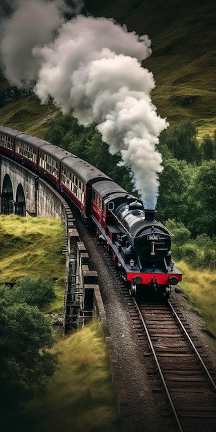 Espectacular viaje en tren de vapor por el viaducto de Glenfinnan