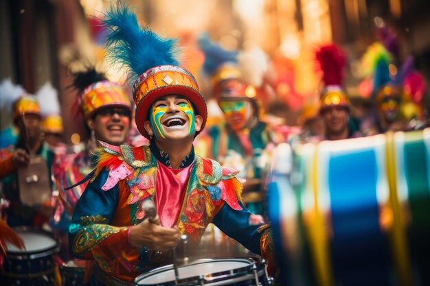 Foto un espectáculo de amor y creatividad desfile de año nuevo