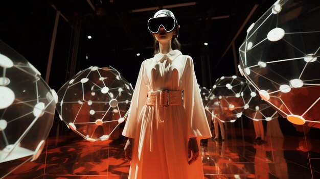 Foto el espectáculo de moda de realidad virtual