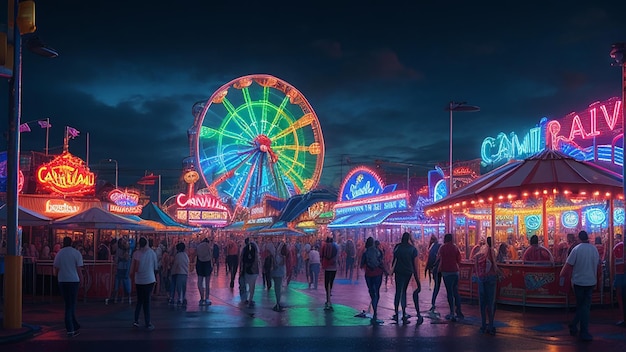 El espectáculo nocturno del carnaval