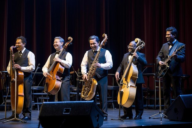 Espectadores ansiosos pelo palco musical esperam em meio ao caloroso brilho