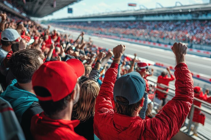 Los espectadores aplauden en un evento deportivo