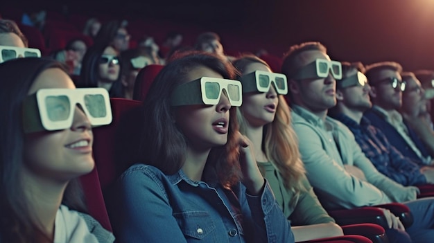 Espectadores de IA generativa con gafas 3D
