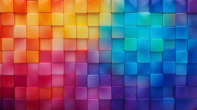 Espectro abstrato em mosaico de estilo de ladrilho de várias cores